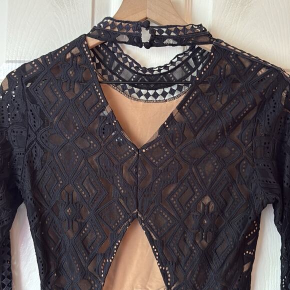 For Love and Lemons Florence Black Lace Dress size medium - Picture 8 of 12